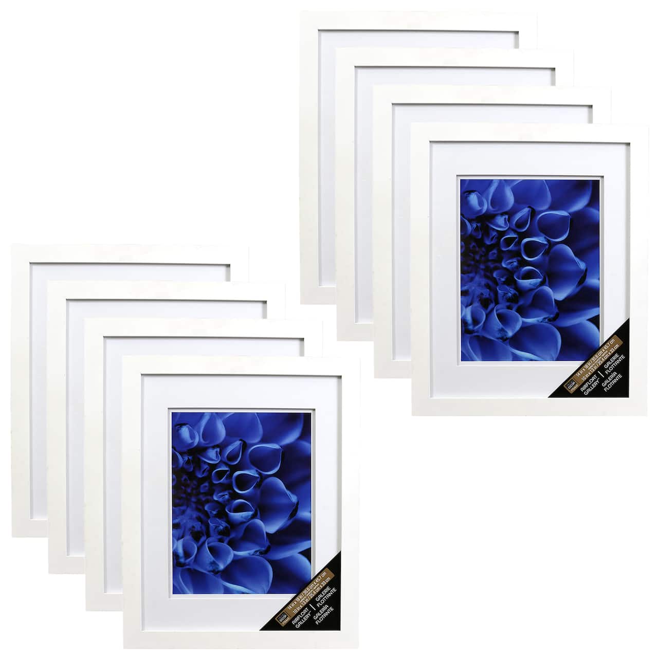 8 Pack: White Gallery Wall Frame with Double Mat Airfloat Gallery™ by Studio Décor®